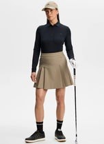 J.Lindeberg Women's Flor Long Sleeve Golf Polo Shirt - Black