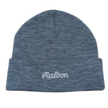 Malbon Script Beanie - Heather Grey