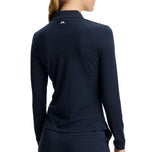J.Lindeberg Women's Flor Long Sleeve Golf Polo Shirt - JL Navy