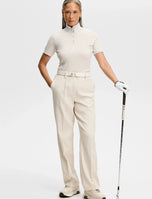 J.Lindeberg Women's Pip Golf Polo Shirt - Moonbeam