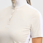 J.Lindeberg Women's Pip Golf Polo Shirt - Moonbeam