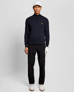Lyle & Scott Quarter Zip Knitted Merino Blend Golf Jumper - Dark Navy