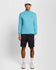 Lyle & Scott Quarter Zip Knitted Merino Blend Golf Jumper - Aquamarine Blue
