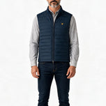 Lyle & Scott Hybrid Quilted Full Zip Golf Gilet - Ryder Blue
