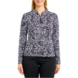Nivo Women's Lolita Long Sleeve Mock Neck Golf Shirt -Black