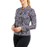 Nivo Women's Lolita Long Sleeve Mock Neck Golf Shirt -Black