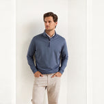 Peter Millar Perth Mélange Performance Quarter-Zip - Navy