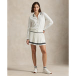 RLX Ralph Lauren Women's Pleated Knit Golf Skirt - White Splash/Polo Black