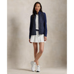 RLX Ralph Lauren Women's Cool Wool Hybrid Performance Full-Zip Jacket - Refined Navy Polka Dot