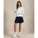 RLX Ralph Lauren Women's Stretch Active Cable Half Zip Pullover - Ceramic White/Refined Navy Multi