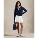 RLX Ralph Lauren Women's Active Cable Knit A-Line Golf Skort - Ceramic White/Refined Navy Multi