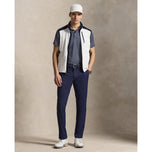 RLX Ralph Lauren Printed Lightweight Airflow Golf Polo Shirt - Refined Navy Magnolia Diamond