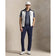 RLX Ralph Lauren Printed Lightweight Airflow Golf Polo Shirt - Refined Navy Magnolia Diamond