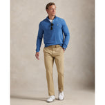 RLX Ralph Lauren Cotton Blend 1/4 Zip Golf Pullover - Tide Pool Blue Heather