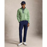 RLX Ralph Lauren Driver Luz Perf Jersey 1/4 Zip Golf Midlayer - Outback Green Heather