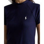 RLX Ralph Lauren Women's Drop Needle Rib Golf Tee - Refined Navy