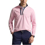 RLX Ralph Lauren Driver Luz Perf Jersey 1/4 Zip Golf Midlayer - Carmel Pink