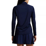RLX Ralph Lauren Women's UV Stretch Jersey 1/4 Zip Golf Pullover - Refined Navy