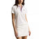 RLX Ralph Lauren Women's Tour Pique Golf Polo Shirt - Ceramic White/Blue Mist/Hot Pink