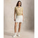 RLX Ralph Lauren Women's 2/48 Cotton Blend Short Sleeve Knitted Golf Polo Shirt - Dune Tan/White Splash