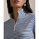 RLX Ralph Lauren Women's UV Stretch Jersey 1/4 Zip Golf Pullover - Refined Navy/Cremic White/Blue Mist