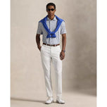 RLX Ralph Lauren Printed Lightweight Airflow Golf Polo Shirt - White Navy Chin Chin Rlx