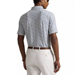 RLX Ralph Lauren Printed Lightweight Airflow Golf Polo Shirt - White Navy Chin Chin Rlx