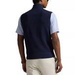 RLX Ralph Lauren Knitted 2/48 Cotton Coolmax Full Zip Golf Vest - Refined Navy