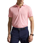 RLX Ralph Lauren Printed Lightweight Airflow Golf Polo Shirt - Carmel Pink Magnolia Diamond