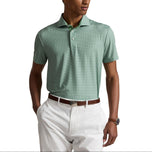 RLX Ralph Lauren Printed Lightweight Airflow Golf Polo Shirt - Outback Green Bulldog Foulard