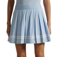 RLX Ralph Lauren Women's 4-Way Stretch Pleated Golf Skort - Cold Spring/Ceramic White